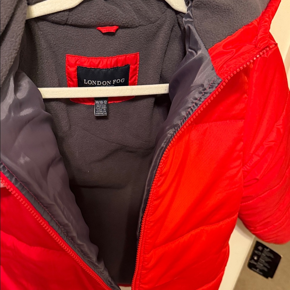 London Fog Red Puffer Jacket - Picture 4 of 5